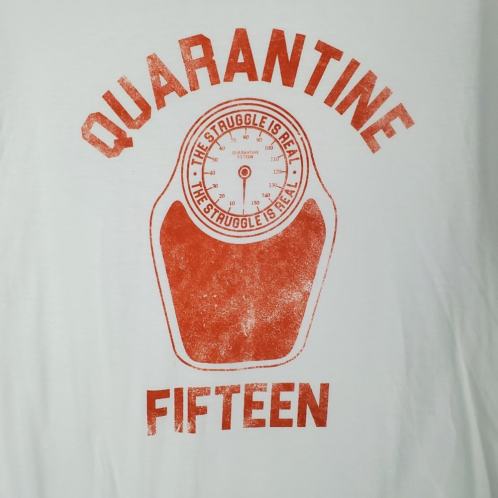 Quarantine Fifteen Graphic Tee White Short Sleeve - Picture 2 of 6